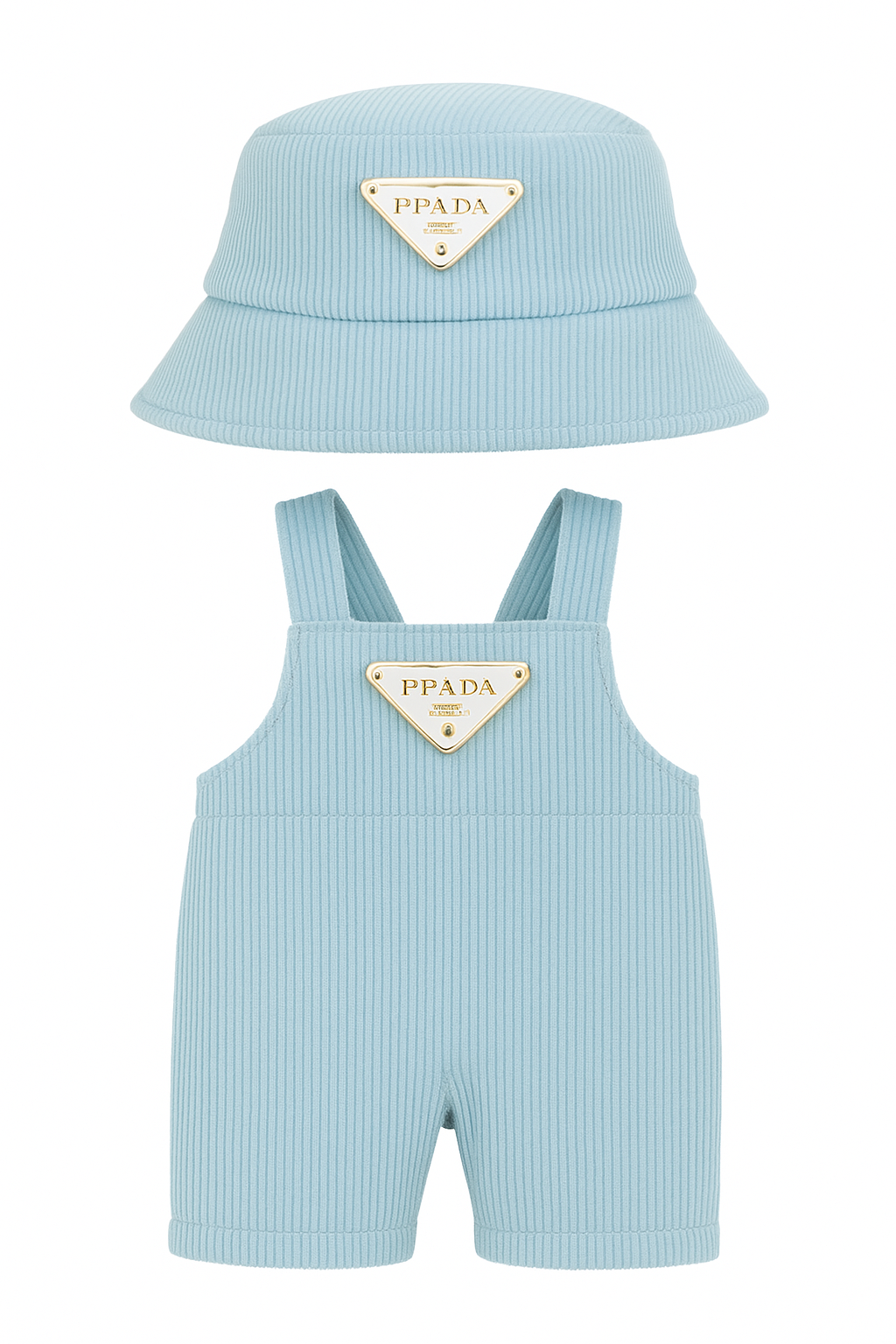 Labubu Prada-Inspired Off-white Streetwear Set (2pcs) - Labubu